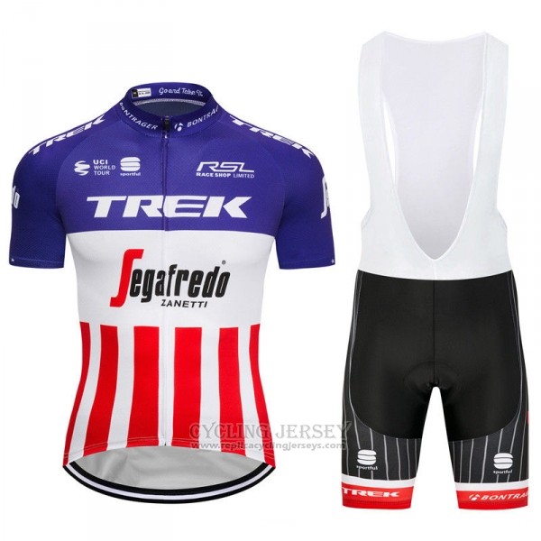 2018 Cycling Jersey Trek Segafredo Fuchsia White Red Short Sleeve Salopette
